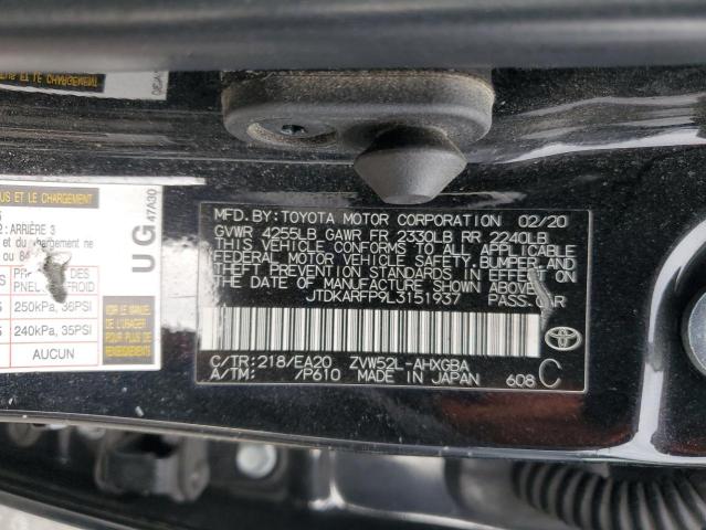 JTDKARFP9L3151937 Toyota 2zr-fxe+1nm+1sm