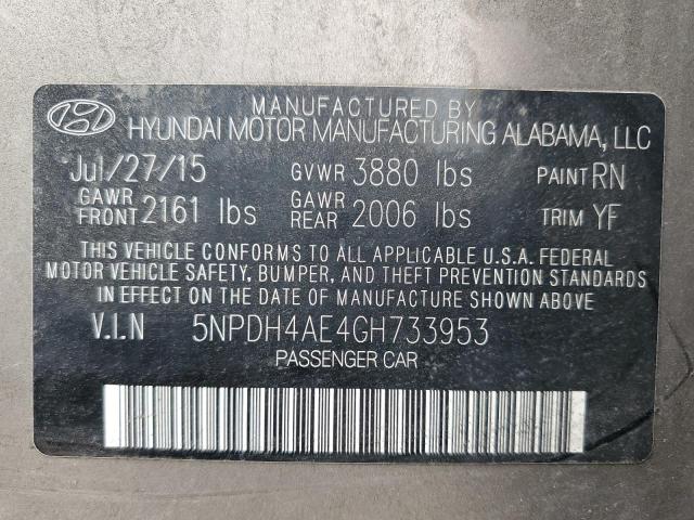 5NPDH4AE4GH733953 Hyundai dohc mpi nu