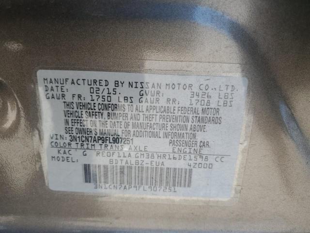 3N1CN7AP9FL907251 Nissan 2015