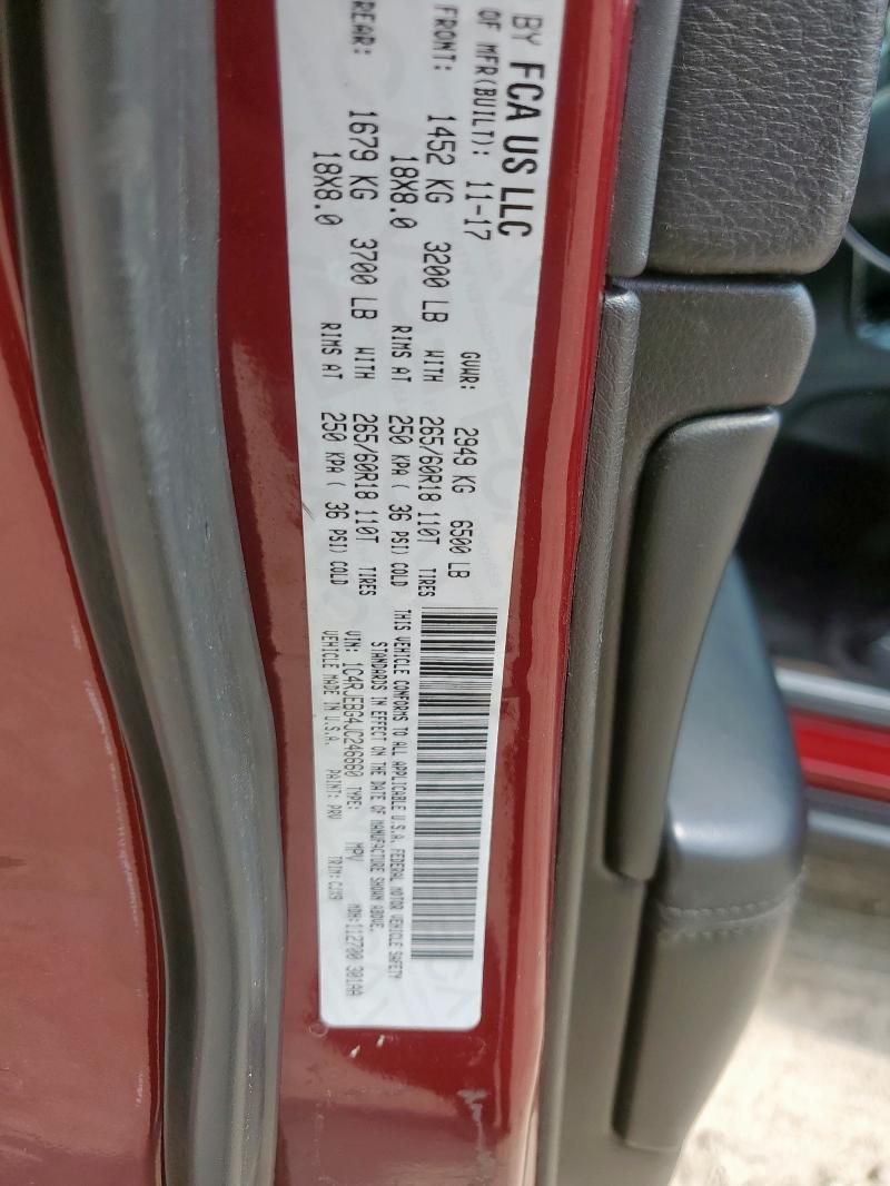 1C4RJEBG4JC246660 Jeep Grand Cher