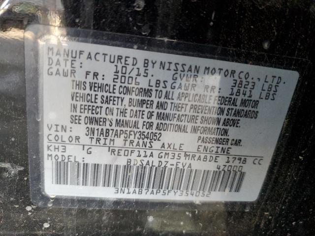 3N1AB7AP5FY354052 Nissan 2015