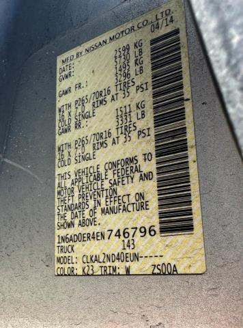 1N6AD0ER4EN746796 Nissan 2014