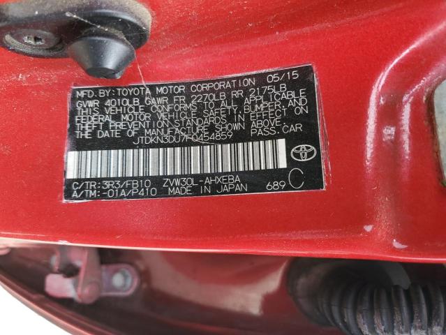 JTDKN3DU7F0454859 Toyota 2zr-fxe+3jm