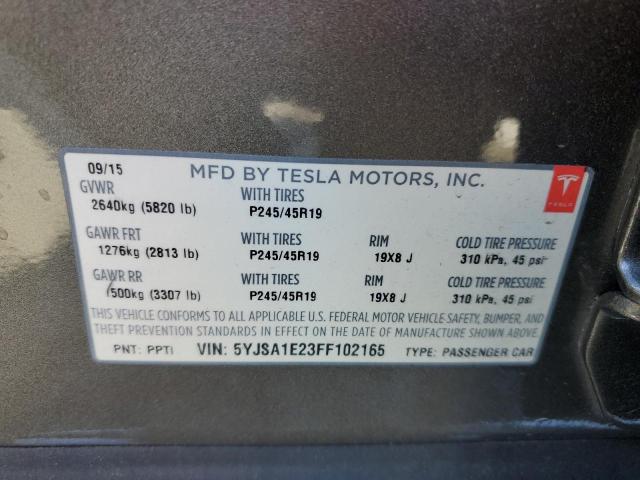 5YJSA1E23FF102165 Tesla 3 phase a/c induction (dual motor)