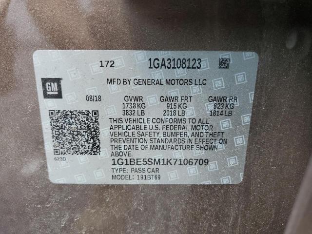 1G1BE5SM1K7106709 Chevrolet CRUZE LT