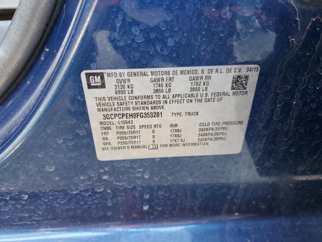 3GCPCPEH8FG353281 Chevrolet lv3 - vvt, aluminum, e85 max