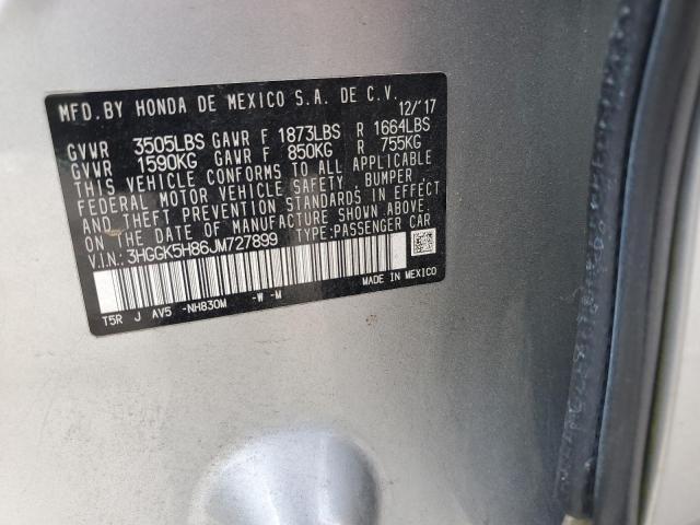 3HGGK5H86JM727899 Honda l15b1