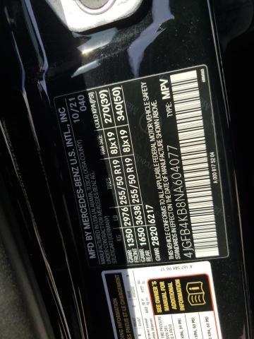 4JGFB4KB8NA604077 Mercedes-Benz m264