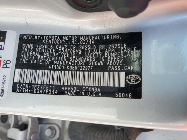 4T1BD1FK0EU122977 Toyota 2ar-fxe+2jm