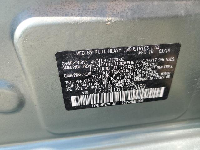 JF2GPBLC6GH272089 Subaru 2.0l naturally aspirated hev