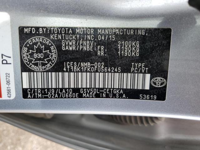 4T1BK1FK0FU564245 Toyota 2gr-fe