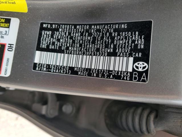5YFBURHE3HP619338 Toyota 2zr-fe