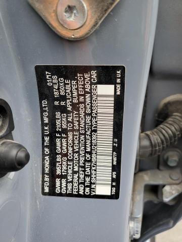 SHHFK7H98HU218392 Honda l15ba