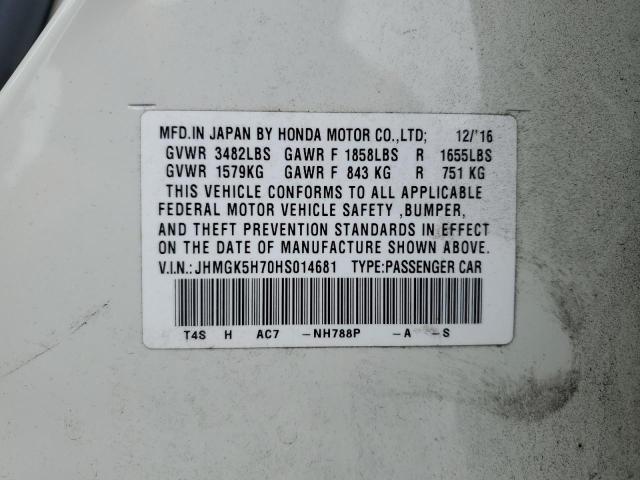 JHMGK5H70HS014681 Honda FIT EX