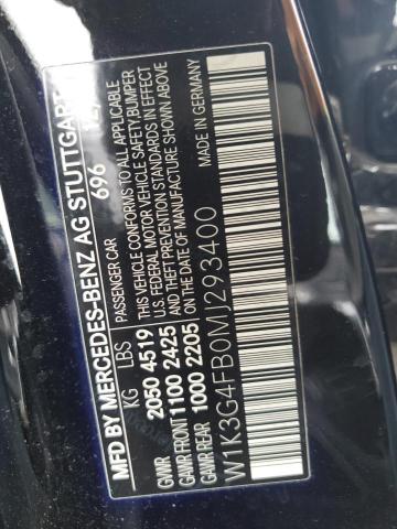 W1K3G4FB0MJ293400 Mercedes-Benz m260