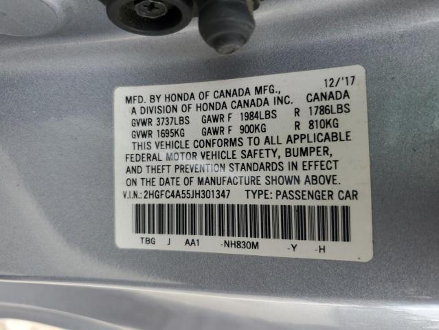 2HGFC4A55JH301347 Honda Civic Lx