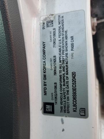 KL8CD6S93EC520420 Chevrolet SPARK 1LT