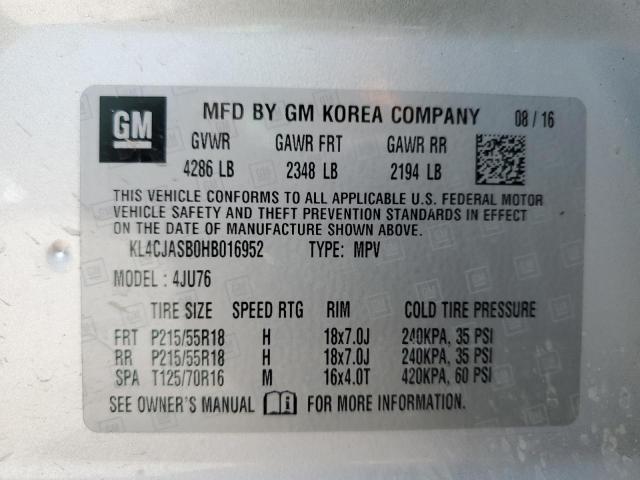 KL4CJASB0HB016952 Buick luv mfi, vvt: variable valve timing, alum, e85 max