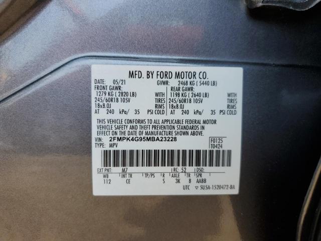2FMPK4G95MBA23228 Ford EDGE SE