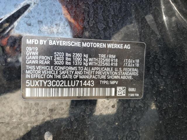 5UXTY3C02LLU71443 BMW X3