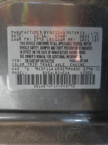 3N1AB7AP1HY243792 Nissan 2017