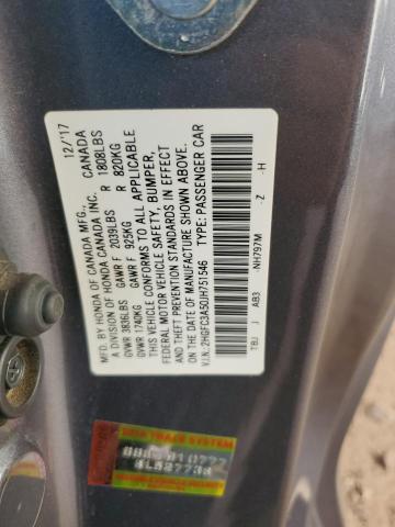 2HGFC3A50JH751546 Honda l15b7