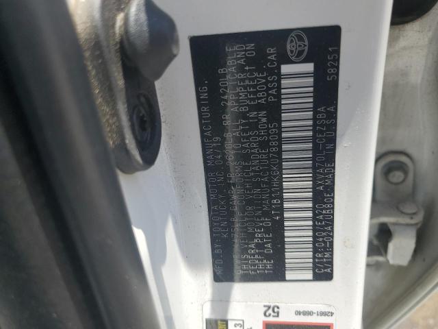 4T1B11HK6KU788095 Toyota CAMRY L