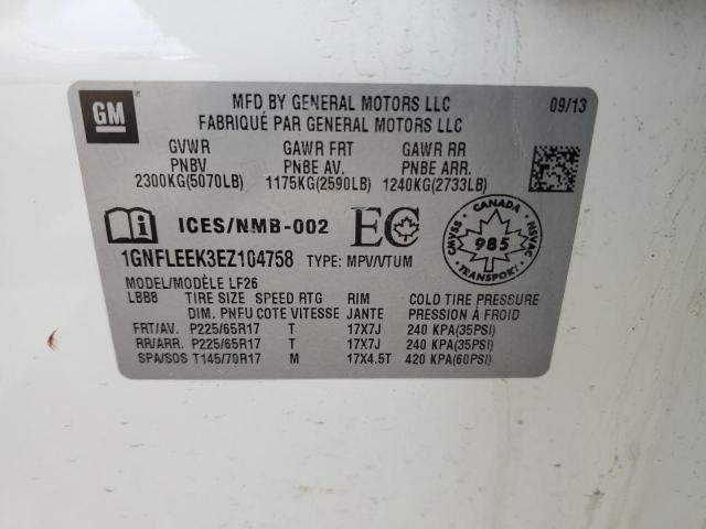 1GNFLEEK3EZ104758 Chevrolet lea - flex fuel (gas/alc), aluminum, high output