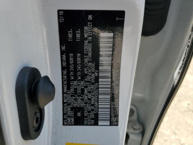 5TDJGRFH7KS057104 Toyota 2gr-fxs, 4jm+2fm