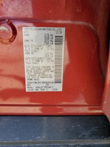 5N1AT2ML9FC806918 Nissan ROGUE S