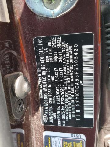5XYKTCA63FG605430 KIA SORENTO LX