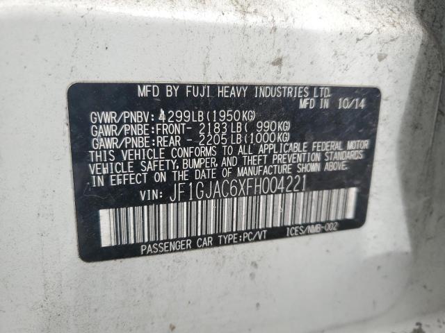 JF1GJAC6XFH004221 Subaru 2.0l na