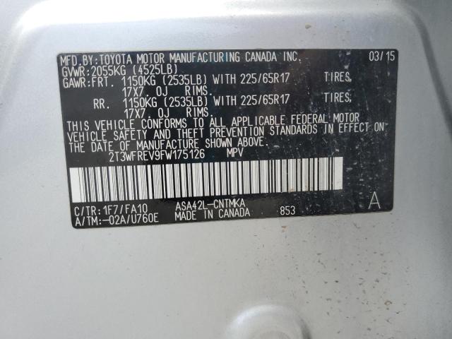 2T3WFREV9FW175126 Toyota 2ar-fe
