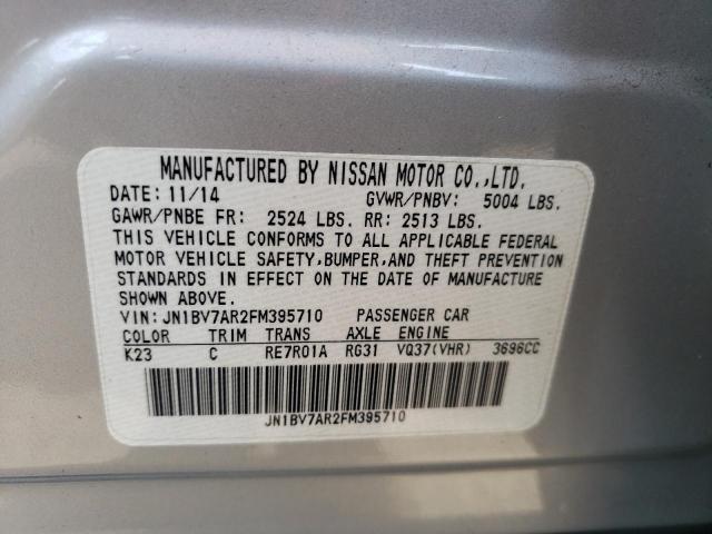 JN1BV7AR2FM395710 Infiniti Q50 BASE