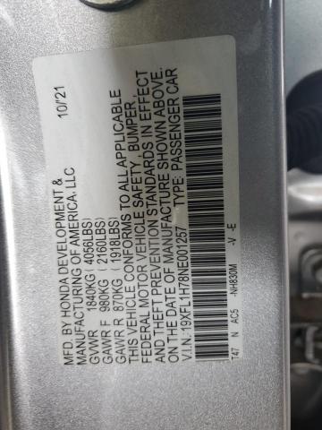19XFL1H78NE001257 Honda l15b7
