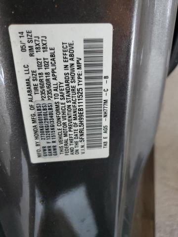 5FNRL5H99EB111525 Honda j35z8