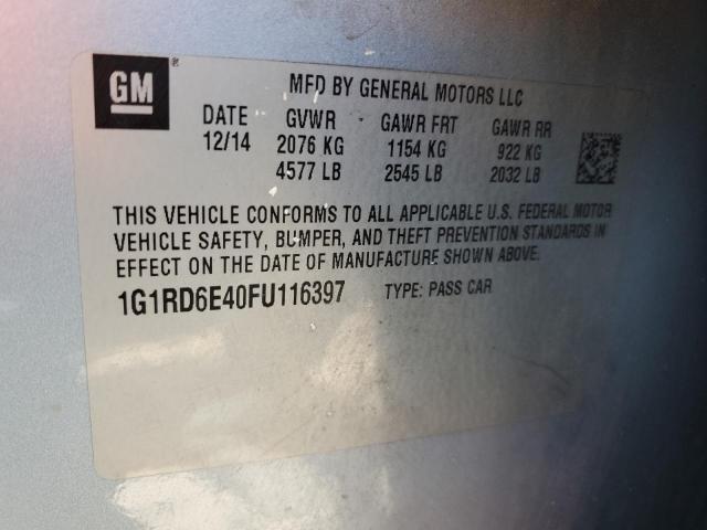 1G1RD6E40FU116397 Chevrolet Volt