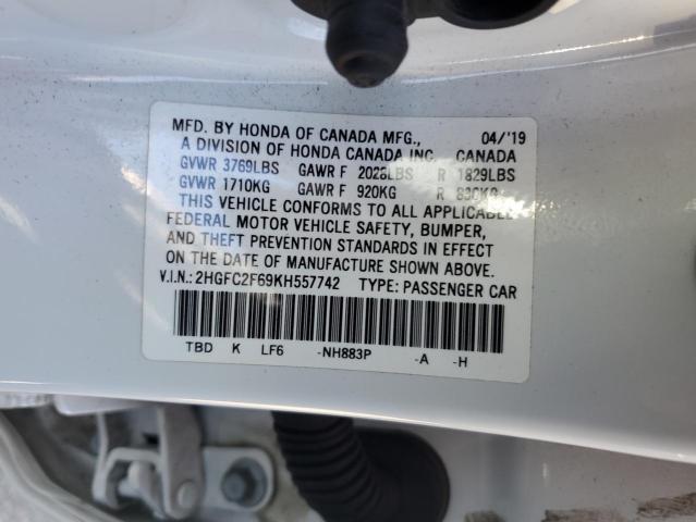 2HGFC2F69KH557742 Honda k20c2