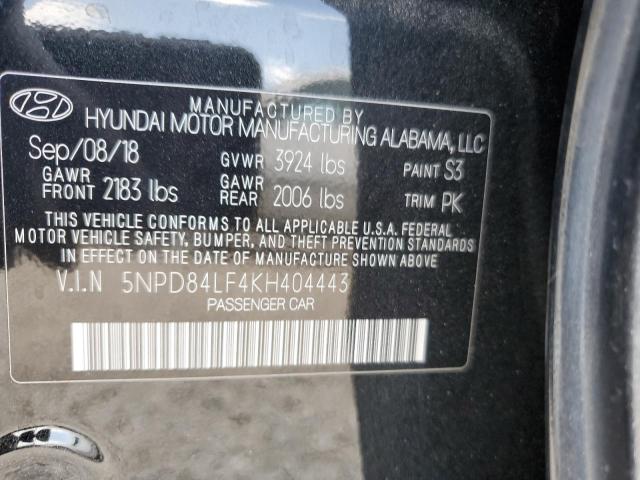 5NPD84LF4KH404443 Hyundai mpi nu