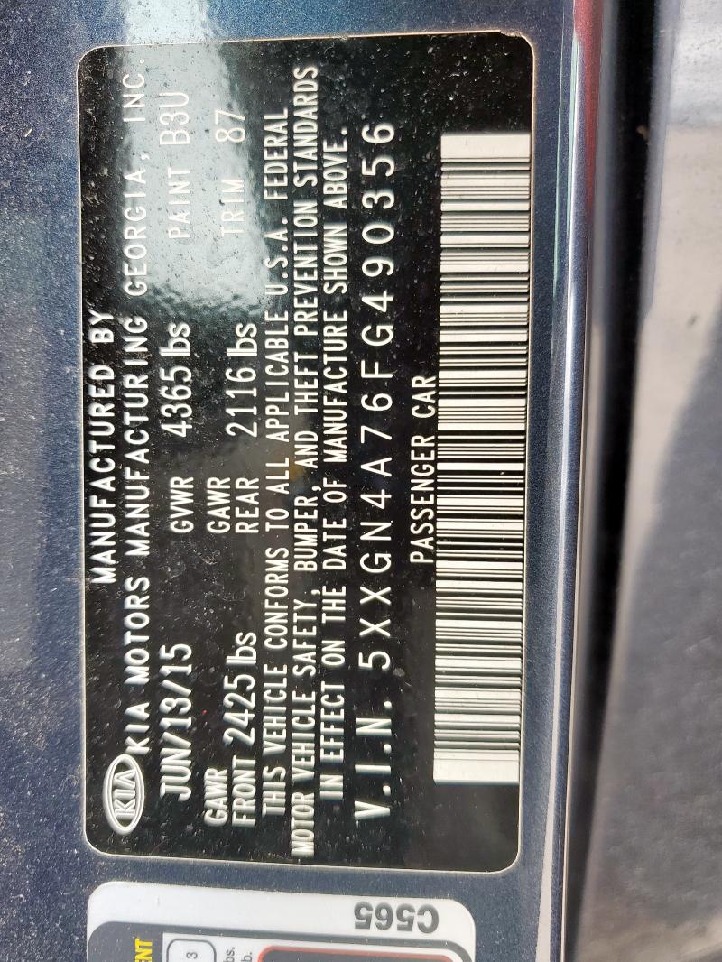 5XXGN4A76FG490356 KIA OPTIMA EX
