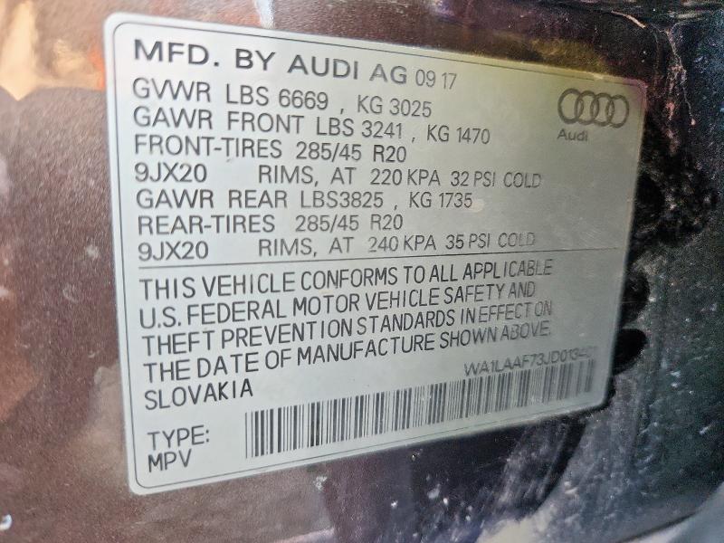 WA1LAAF73JD013401 Audi Q7