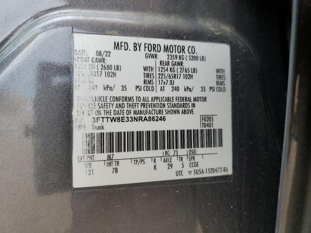 3FTTW8E33NRA86246 Ford hybrid