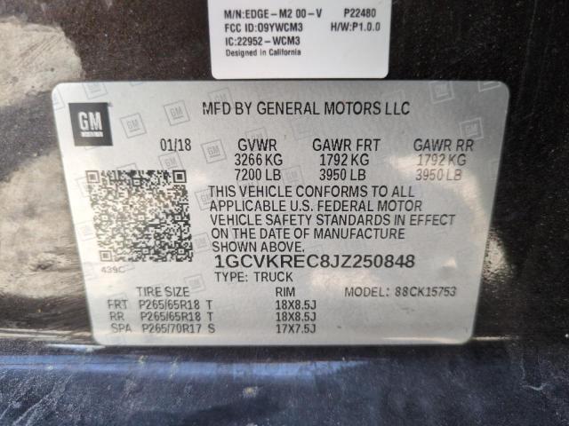 1GCVKREC8JZ250848 Chevrolet l83 - sidi: spark ignited direct injection, vvt: variable valve timing, afm, e85 max, alum