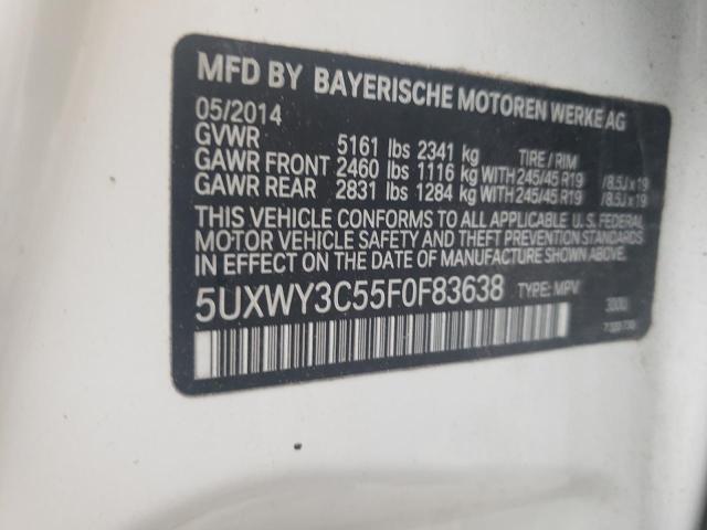5UXWY3C55F0F83638 BMW X3 XDRIVE2