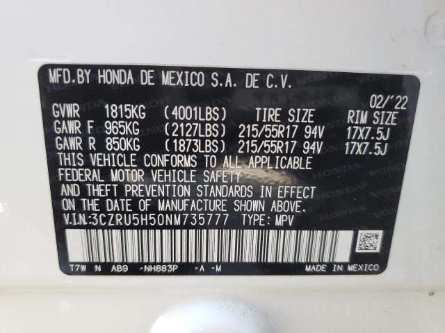 3CZRU5H50NM735777 Honda HR-V EX