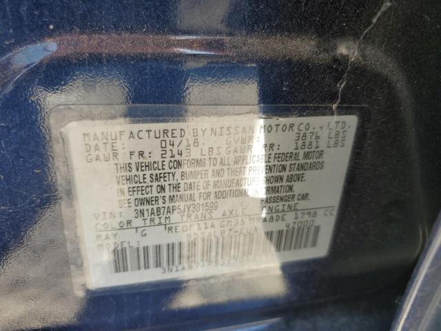 3N1AB7AP5JY301599 Nissan 2018