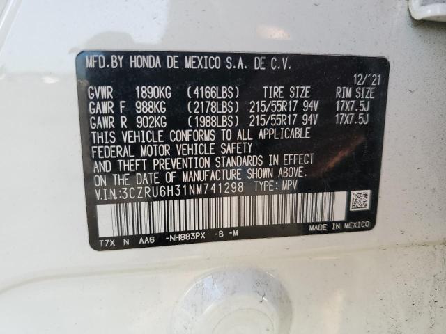 3CZRU6H31NM741298 Honda HR-V LX