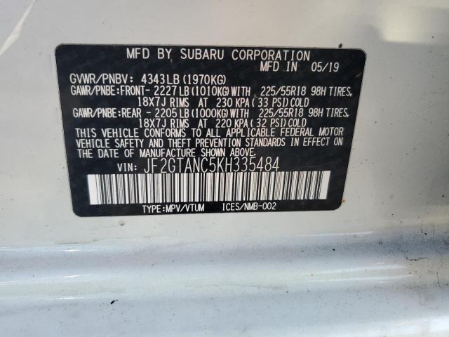 JF2GTANC5KH335484 Subaru Crosstrek