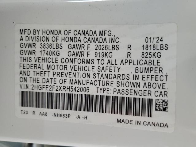 2HGFE2F2XRH542006 Honda k20c2