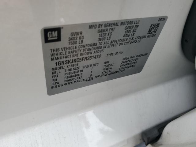 1GNSKJKC5FR261474 Chevrolet SUBURBAN K